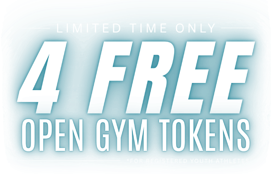 IMPAKT Athletics promotion offering four free open gym tokens for registered youth athletes